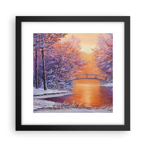 Plakat i sort ramme - Lad os mødes her - 30x30 cm