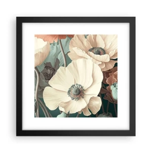 Plakat i sort ramme - Valmuernes hvisken - 30x30 cm