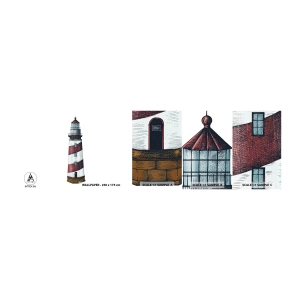 Fototapet Prøve Standard Eco - Altid på vagt - Fyrtårn, Nautisk, Ved havet - 100x30 cm