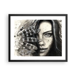 Plakat i sort ramme - Vild skønhed - 50x40 cm