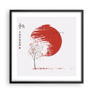 Plakat i sort ramme - Kender du dette land? - 50x50 cm