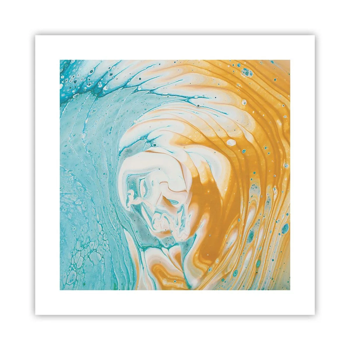 Plakat - Pastel hvirvel - 40x40 cm