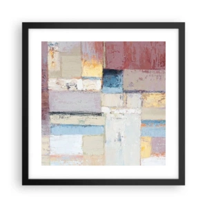 Plakat i sort ramme - Geometriens ro - 40x40 cm