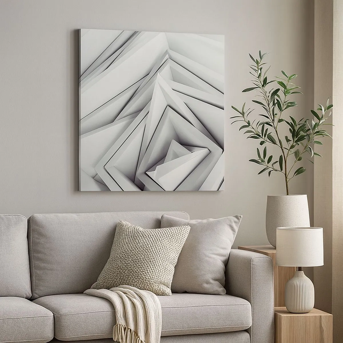 Lærredstryk - Billede på lærred - Skarpe vinkler knopper - 30x30 cm