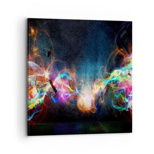 Lærredstryk - Billede på lærred - Glædeligt imod mørket - 70x70 cm