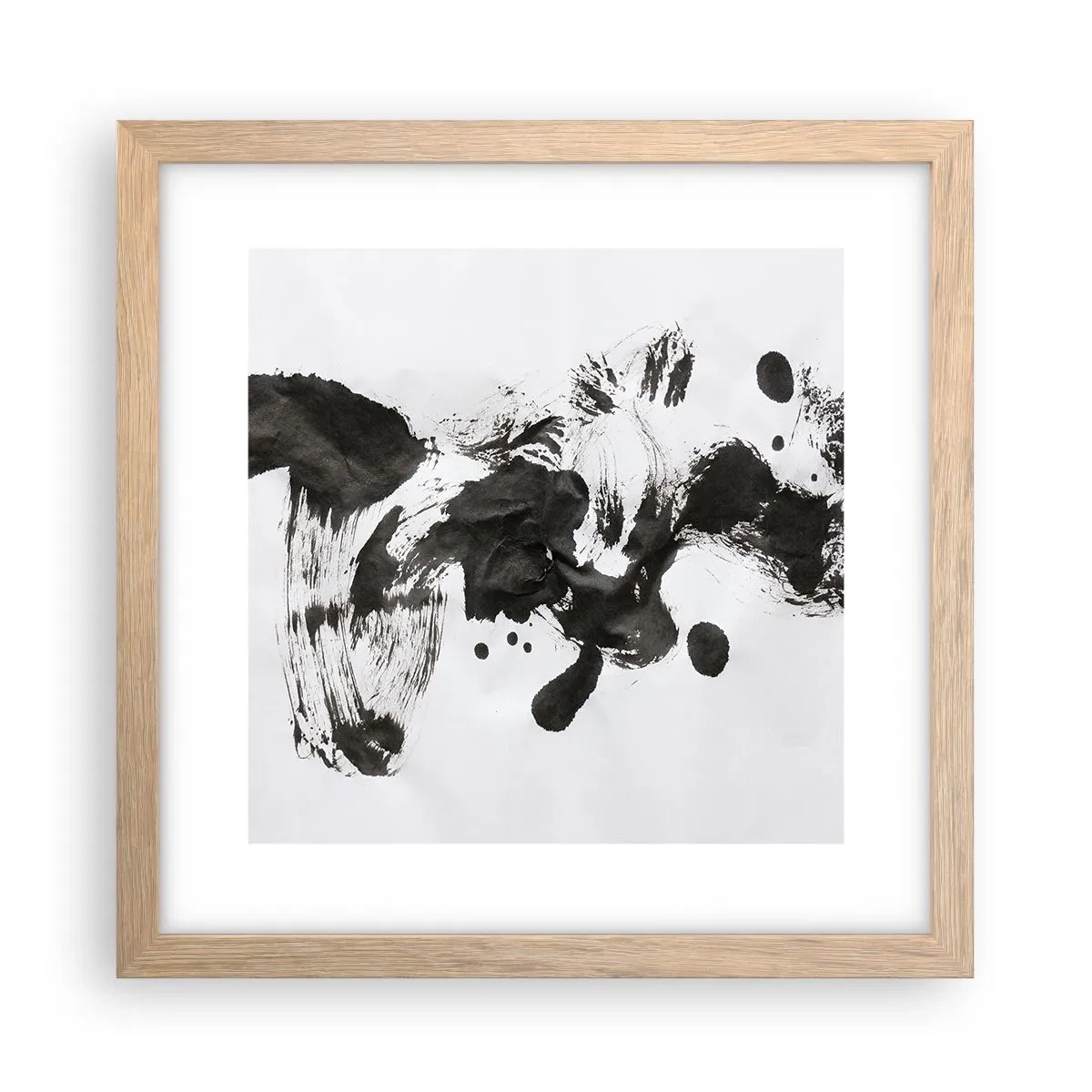 Plakat i ramme af lyst egetræ - En metode i galskaben? - 30x30 cm