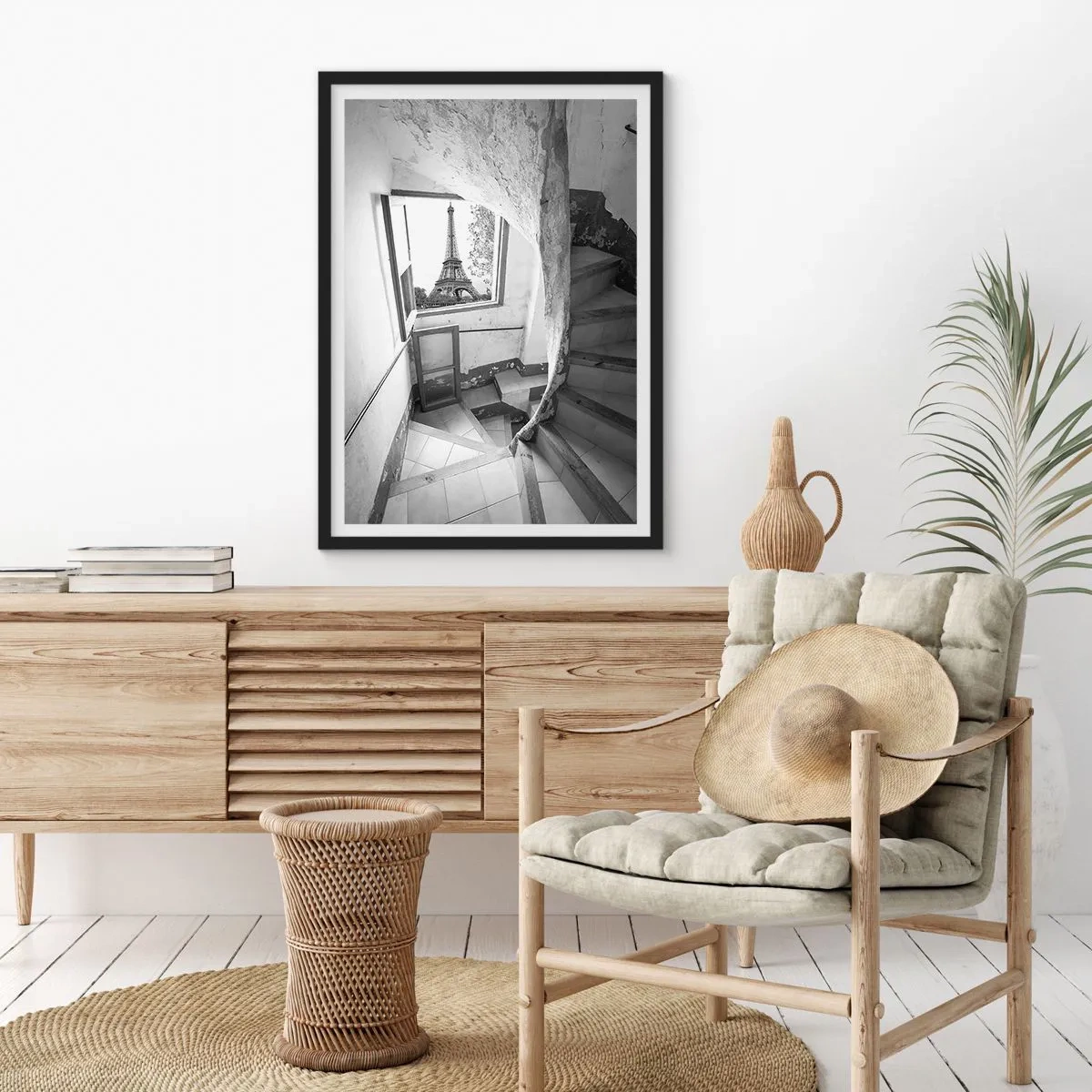 Plakat i sort ramme - Sikke en udsigt! - 30x40 cm