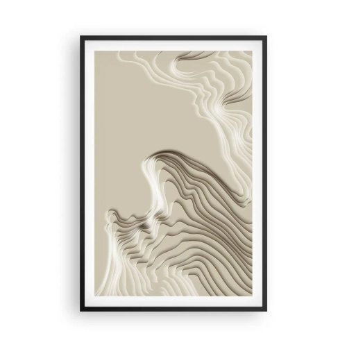 Plakat i sort ramme - Kunstens topografi - 61x91 cm