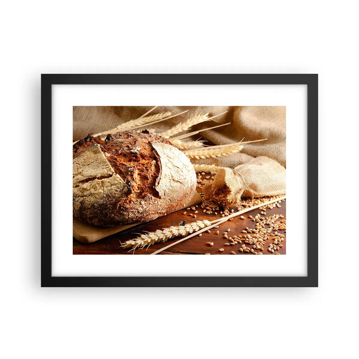 Plakat i sort ramme - Appetitlig, velduftende, sprød - 40x30 cm