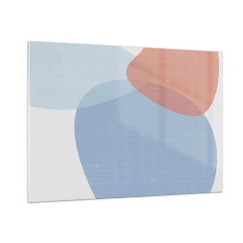 Billede på glas - Pastelfarvede relationer - 100x70 cm