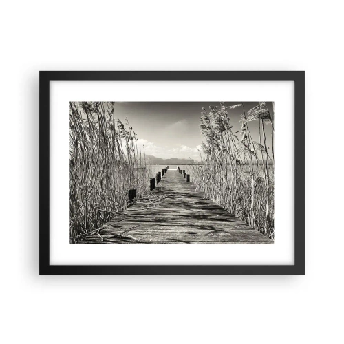 Plakat i sort ramme - I græssernes fred - 40x30 cm