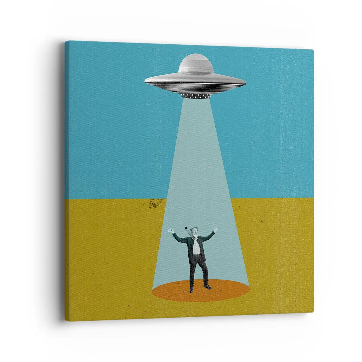 Lærredstryk - Billede på lærred - Et tæt møde - 40x40 cm