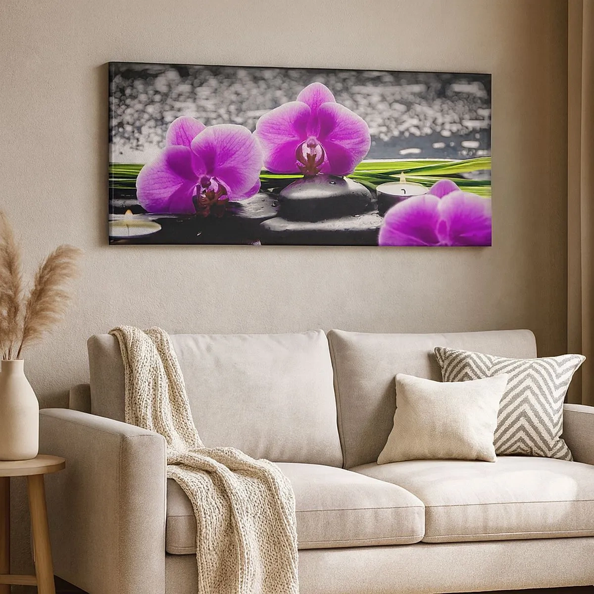 Lærredstryk - Billede på lærred - Drukne i fred og ro - 100x40 cm