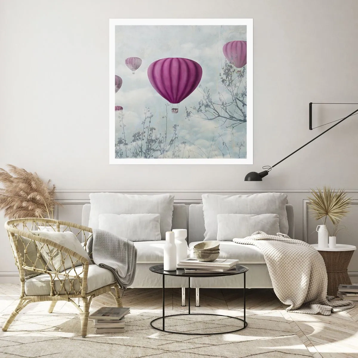 Plakat - Som skibe på himlen - 50x50 cm