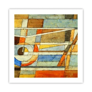 Plakat - Kubisme på en byggeplads - 50x50 cm