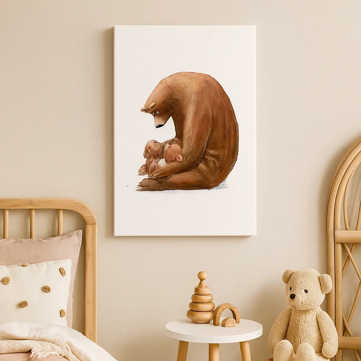 Lærredstryk - Billede på lærred - Drøm sødt, børn - 50x70 cm