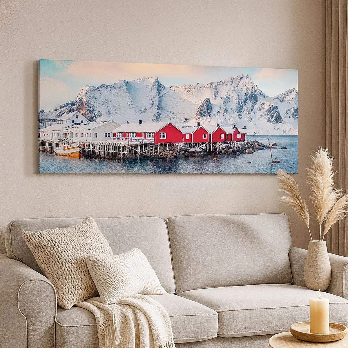 Lærredstryk - Billede på lærred - Nordlig tilbagetrækning - 100x40 cm