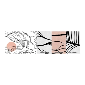 Prøve Fototapet Premium Canvas - I et netværk af kviste - Abstraktion, Grafik, Design - 100x30 cm