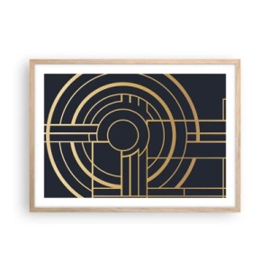 Plakat i ramme af lyst egetræ - At vende tingene på hovedet - 70x50 cm