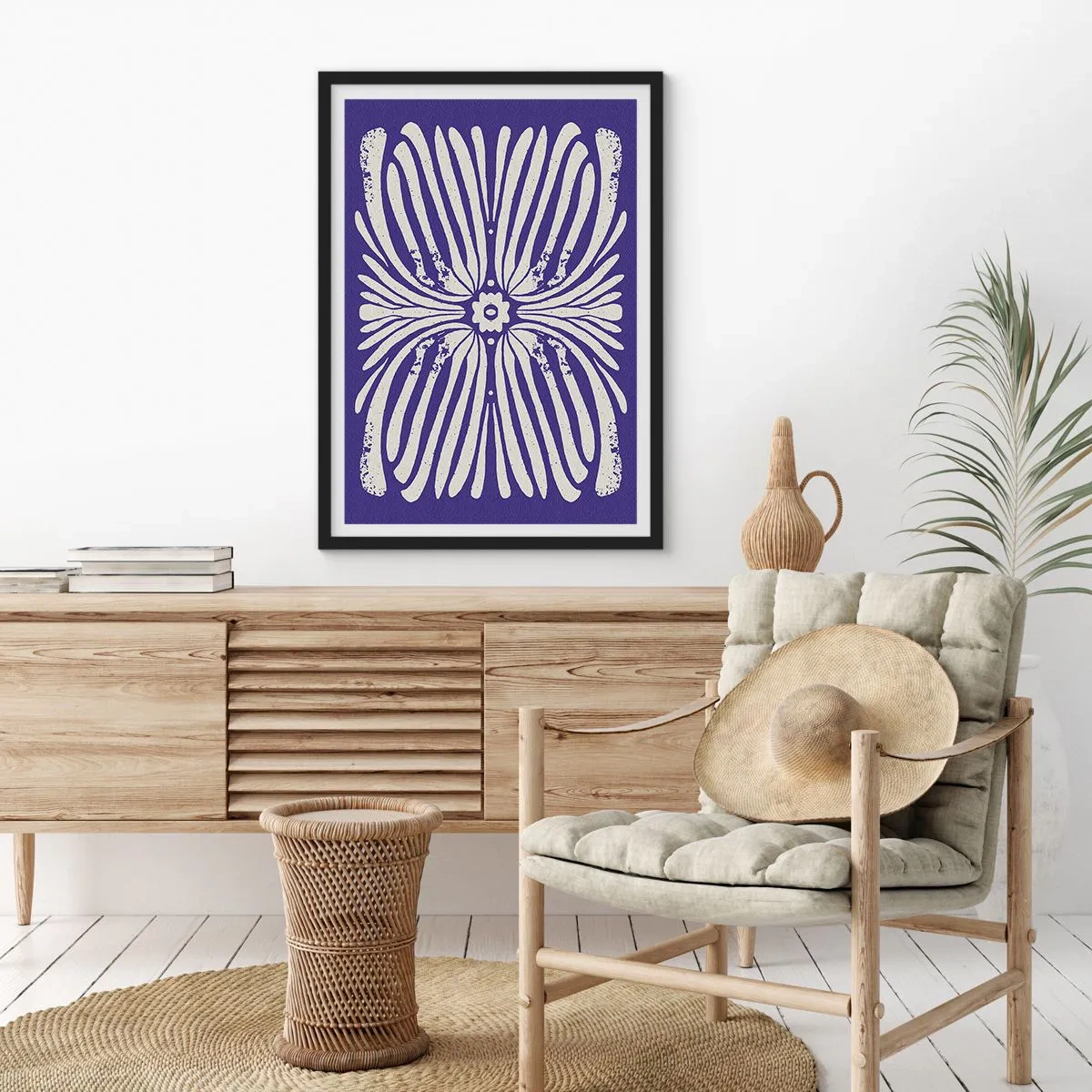 Plakat i sort ramme - Etniske inspirationer - 61x91 cm