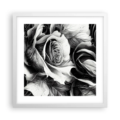 Plakat i hvid ramme - Altid dronning - 40x40 cm