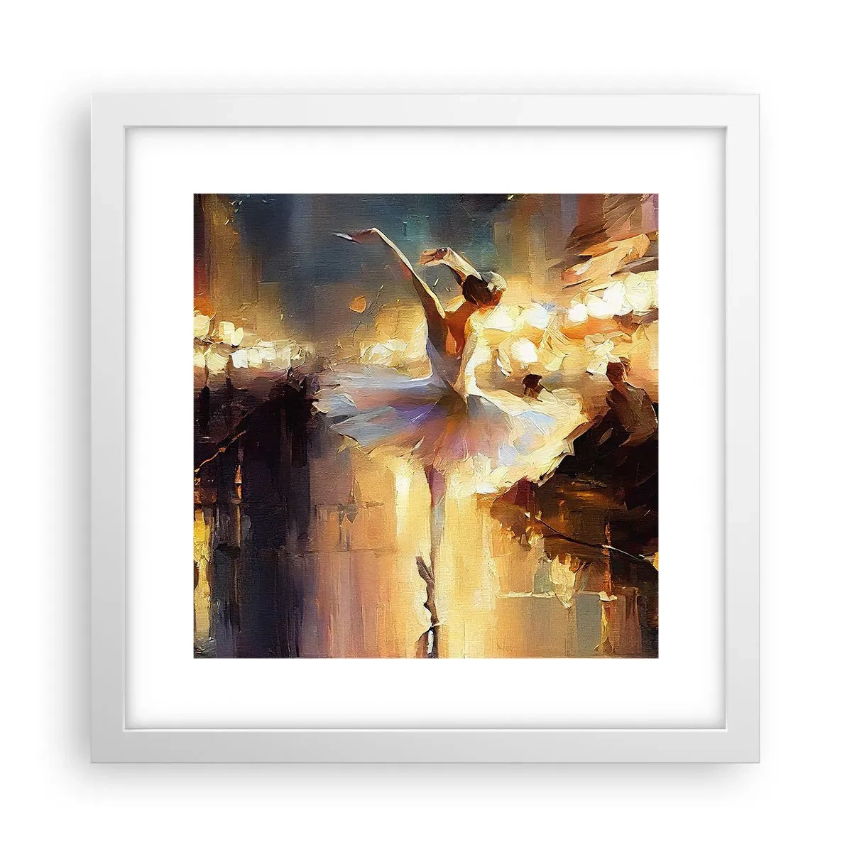 Plakat i hvid ramme - Et mirakel på gaden - 30x30 cm