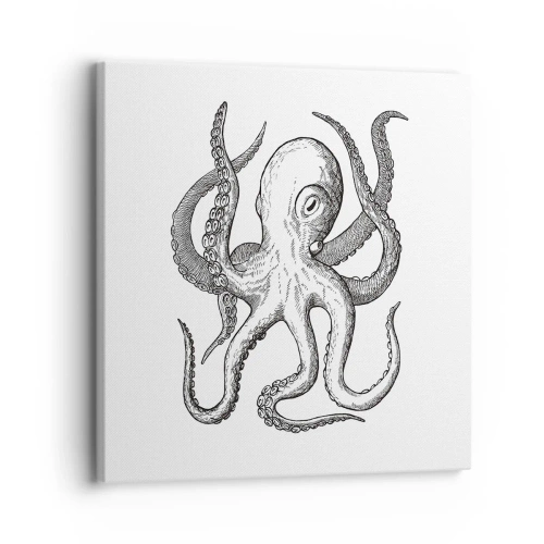 Lærredstryk - Billede på lærred - Dans med bølger - 30x30 cm