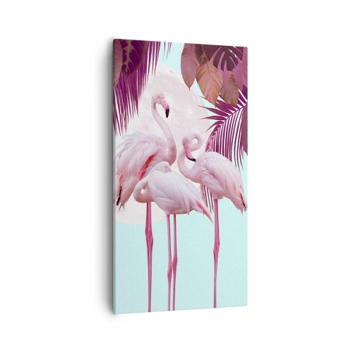 Lærredstryk - Billede på lærred - Tre fugles ynde - 55x100 cm