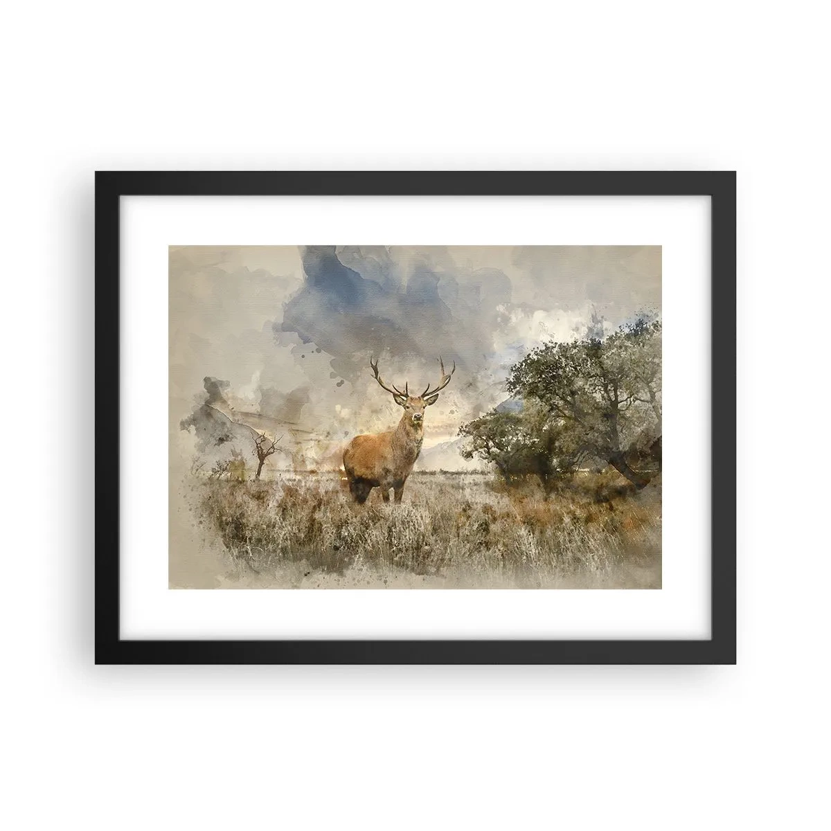 Plakat i sort ramme - Værdighed - styrke - værdighed - 40x30 cm