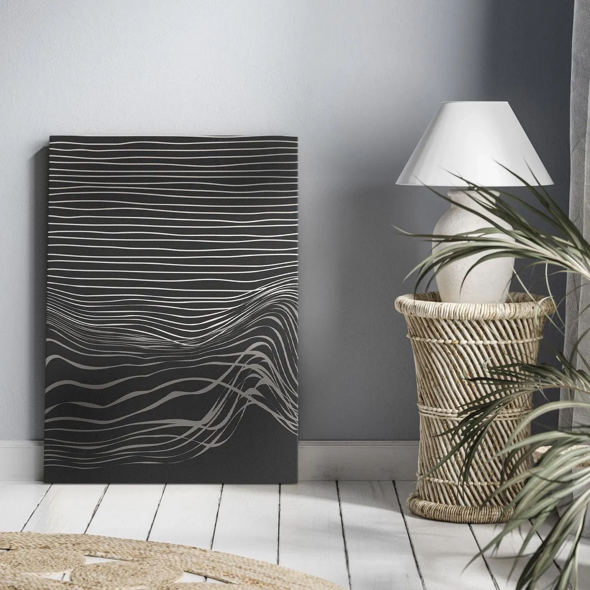 Lærredstryk - Billede på lærred - Rytme og accent - 45x80 cm