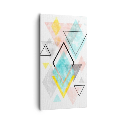 Lærredstryk - Billede på lærred - Geometrisk leg - 55x100 cm
