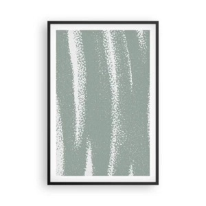 Plakat i sort ramme - Abstraktion i vinterstemning - 61x91 cm