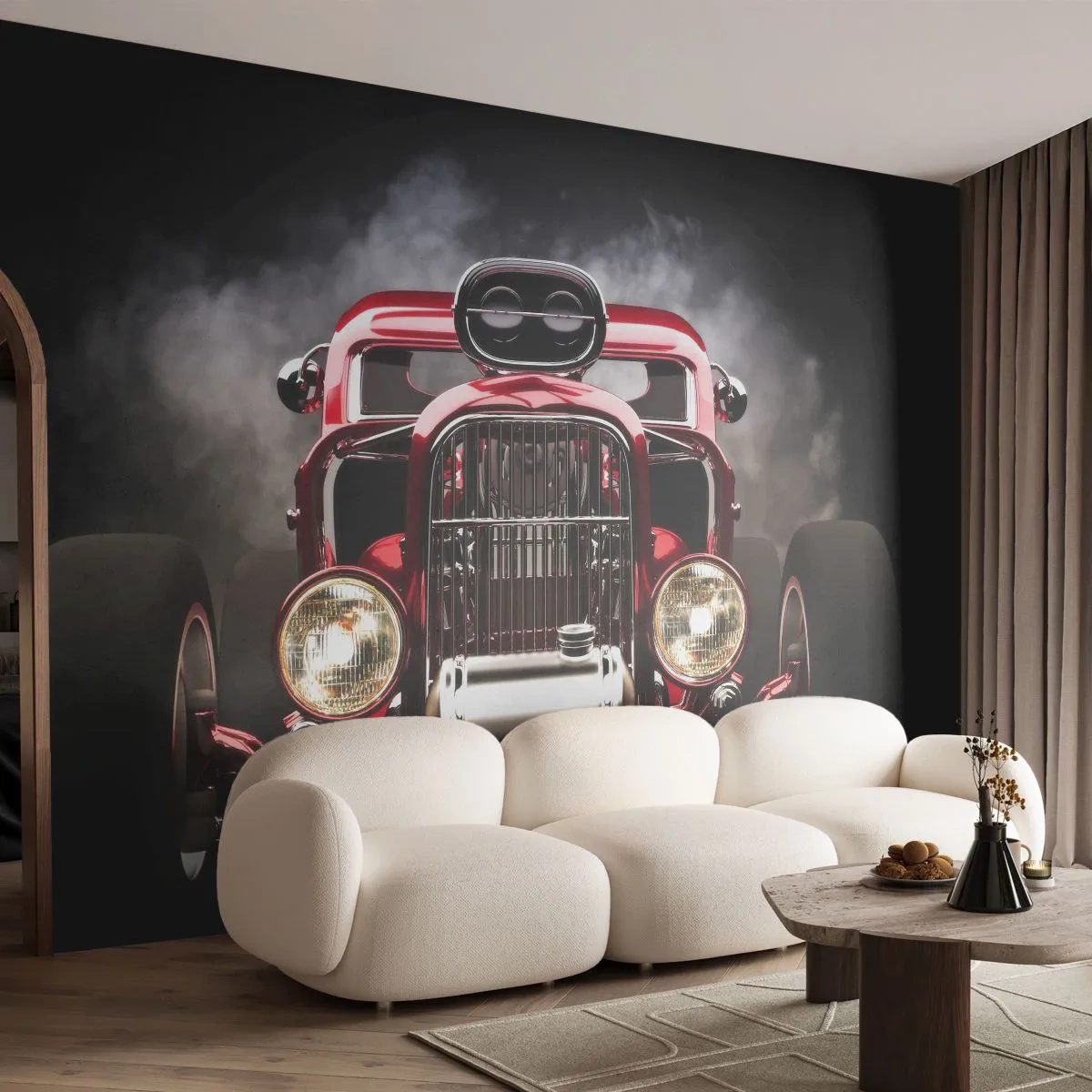 Fototapet Premium Sand - Hurtigt og rasende smukt - Automotive, Bil, Sport - 100x70 cm