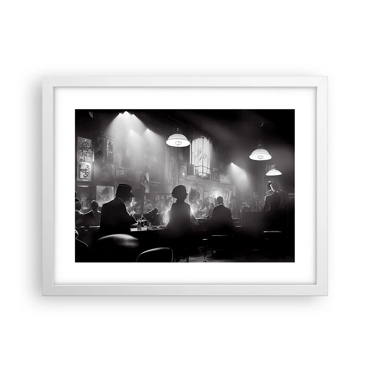Plakat i hvid ramme - I en jazzet stemning - 40x30 cm