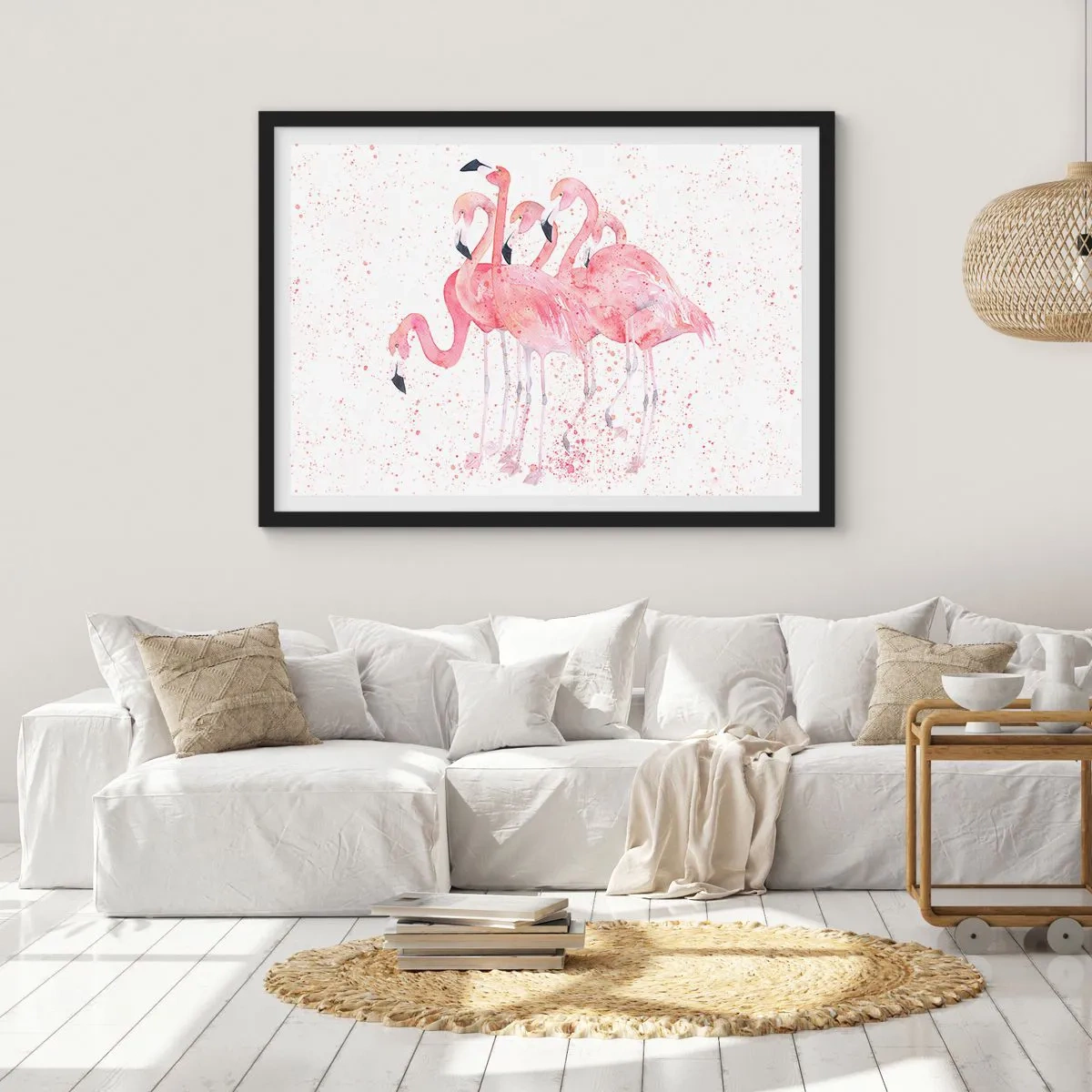 Plakat i sort ramme - Lyserød ansambl - 40x30 cm