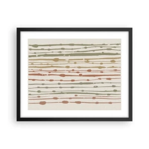 Plakat i sort ramme - Musikalsk farvenotation - 50x40 cm