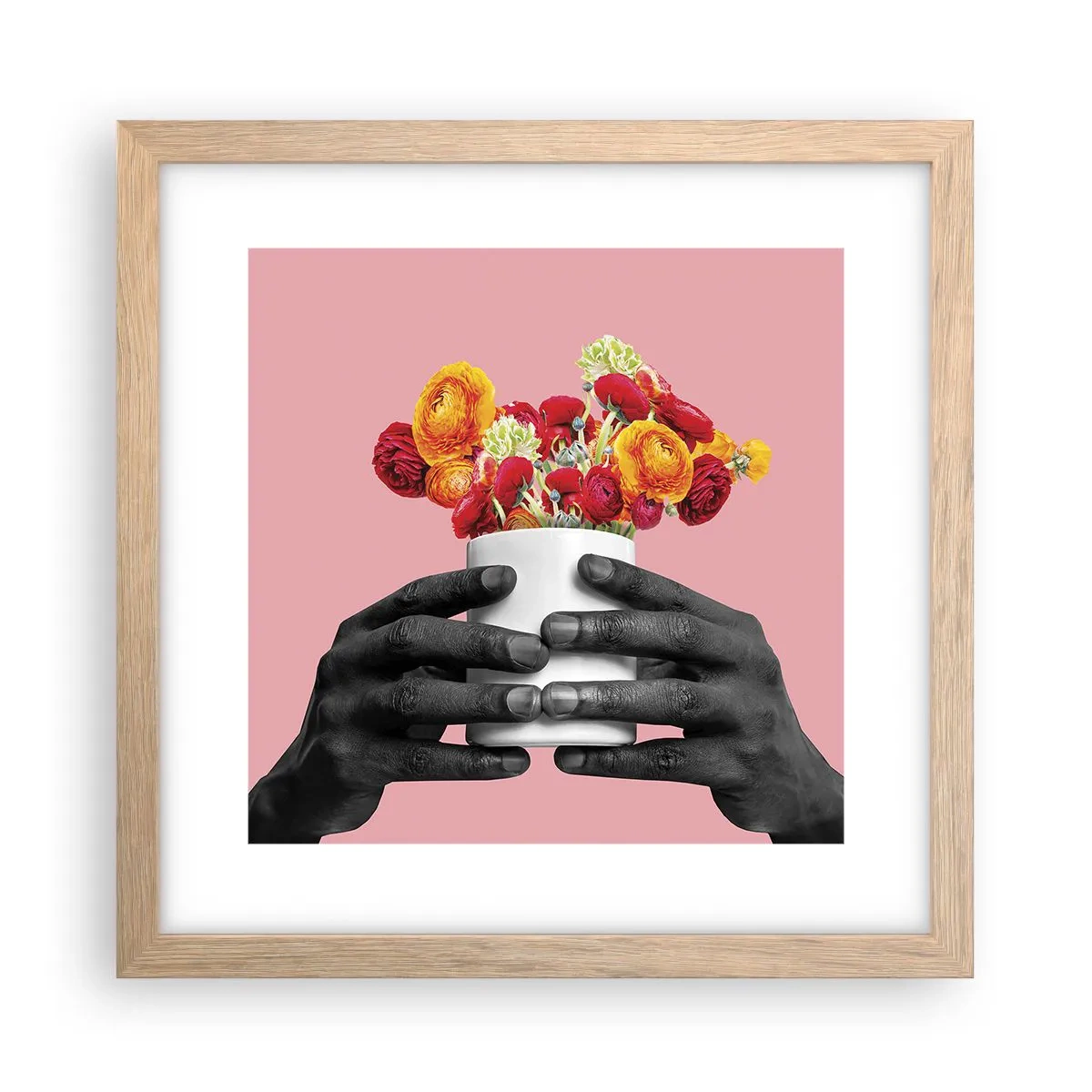 Plakat i ramme af lyst egetræ - Livets apotheose - 30x30 cm