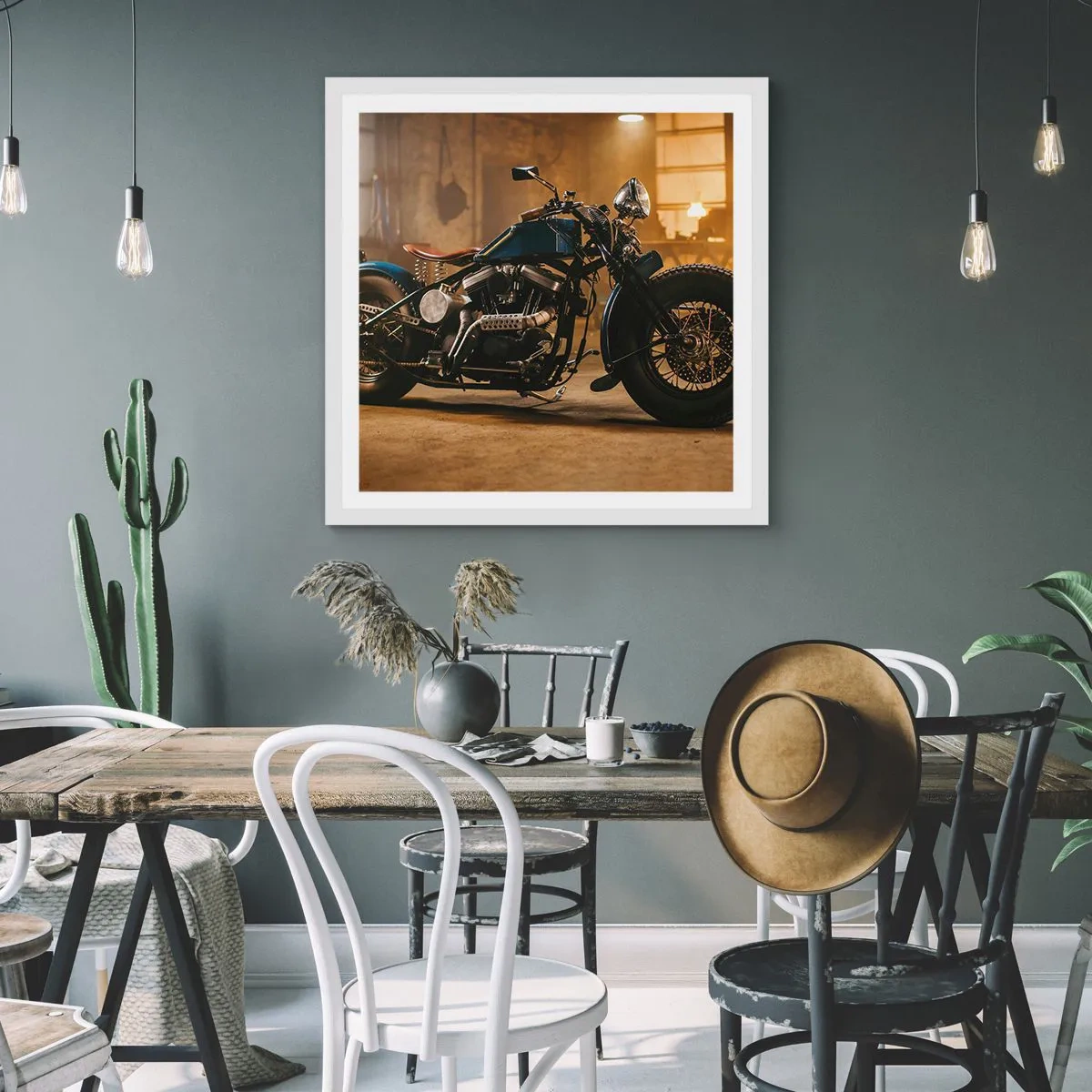 Plakat i hvid ramme - Jeg kan gøre alt - 60x60 cm