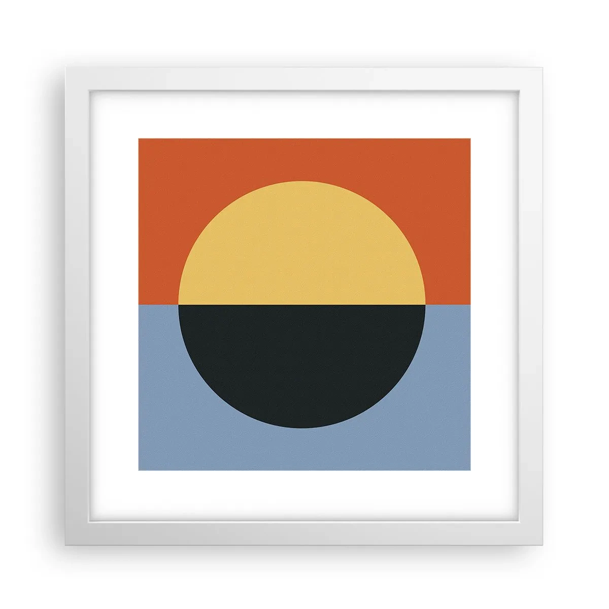 Plakat i hvid ramme - En sammensætning af varme og kølighed - 30x30 cm
