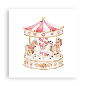 Plakat - Barndommens søde verden - 60x60 cm