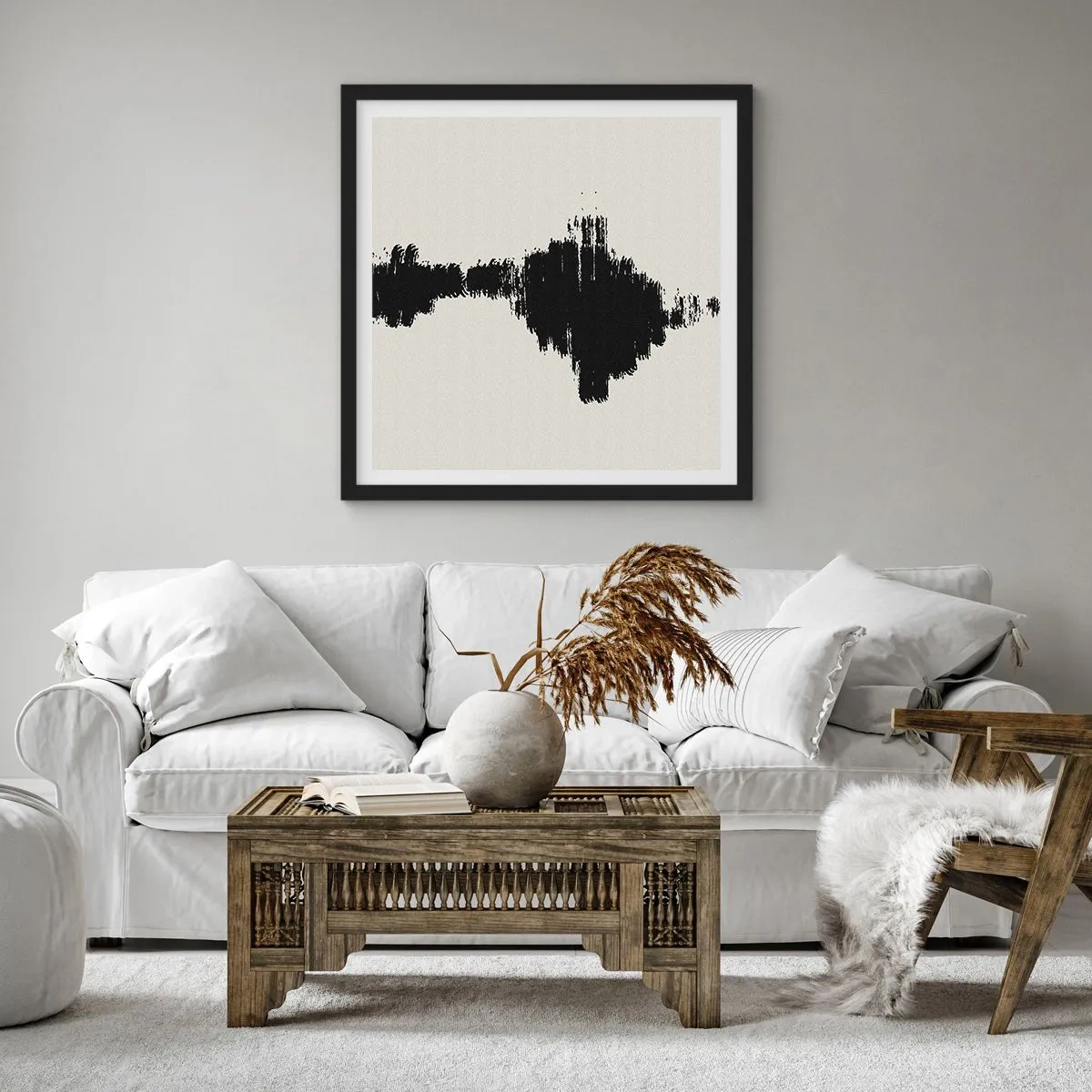 Plakat i sort ramme - Fantasiens vibrationer - 40x40 cm