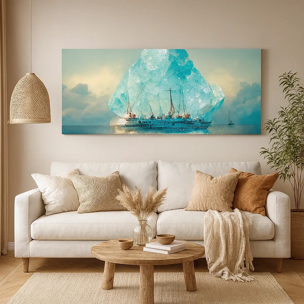 Lærredstryk - Billede på lærred - Arktisk diamant - 30x30 cm