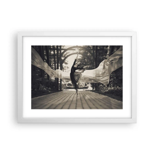 Plakat i hvid ramme - Dans i haven - 40x30 cm