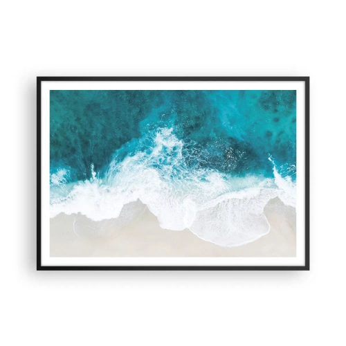 Plakat i sort ramme - Naturlig kærtegn - 100x70 cm