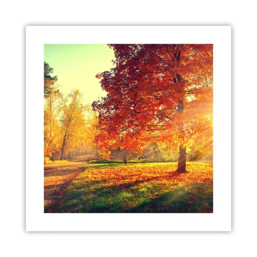 Plakat - Rød er smuk - 40x40 cm