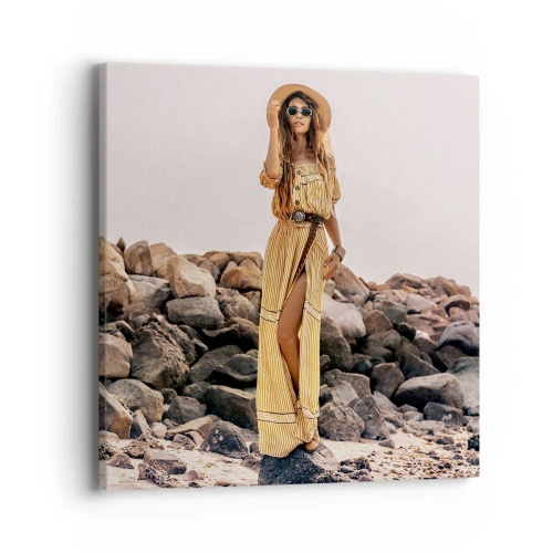 Lærredstryk - Billede på lærred - Magien ved sten - 40x40 cm