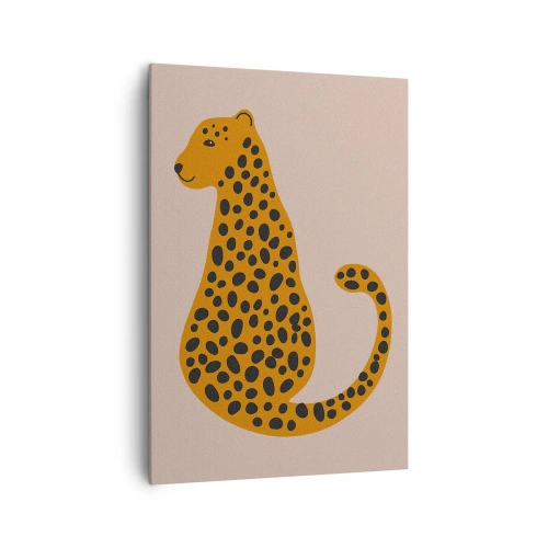 Lærredstryk - Billede på lærred - Leopardprint er et moderigtigt mønster - 70x100 cm