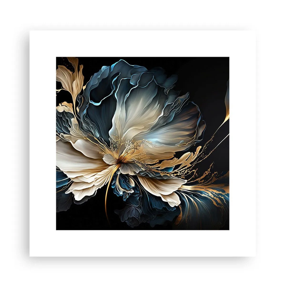 Plakat - Eventyrlig bregneblomst - 30x30 cm