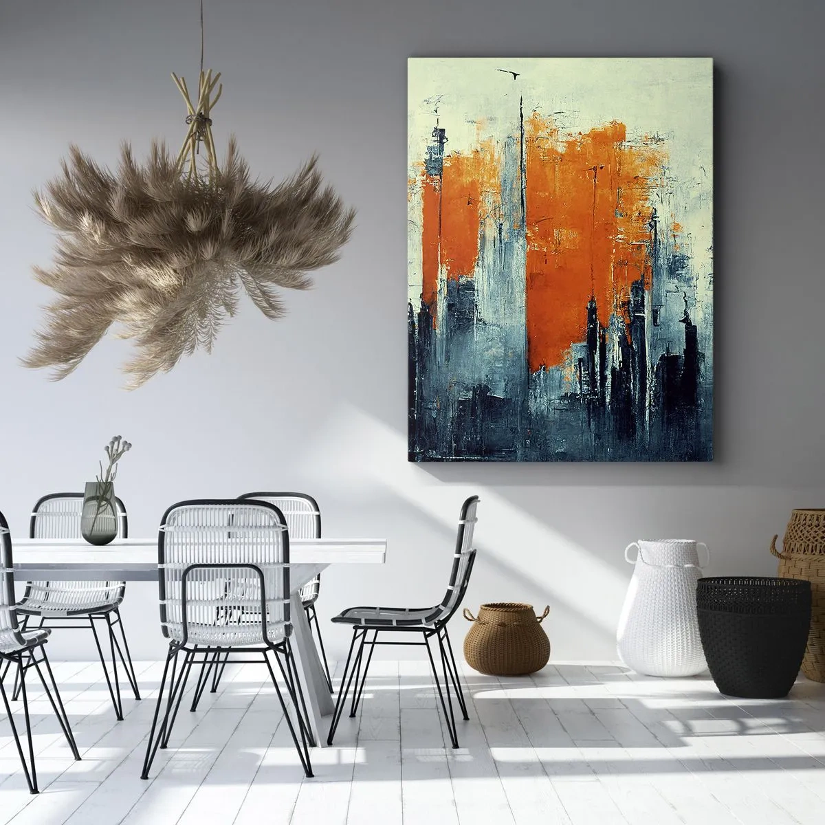 Lærredstryk - Billede på lærred - Moderne landskab - 50x70 cm