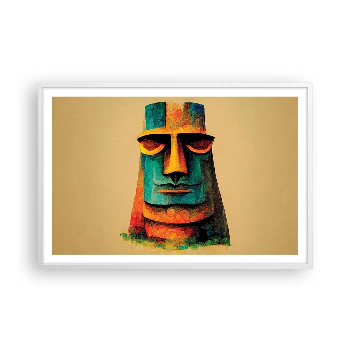 Plakat i hvid ramme - Statuarisk, men alligevel sympatisk - 91x61 cm